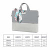 Picture of Kamlui Laptop Bag - for Men Women Waterproof Ultra thin Computer Shoulder Messenger Laptop Case Macbook Pro Air HP Dell 15.6 Inch (Gray