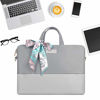 Picture of Kamlui Laptop Bag - for Men Women Waterproof Ultra thin Computer Shoulder Messenger Laptop Case Macbook Pro Air HP Dell 15.6 Inch (Gray