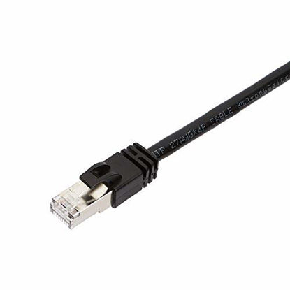 Picture of Amazon Basics RJ45 Cat 7 High-Speed Gigabit Ethernet Patch Internet Cable, 10Gbps, 600MHz - Black, 50-Foot