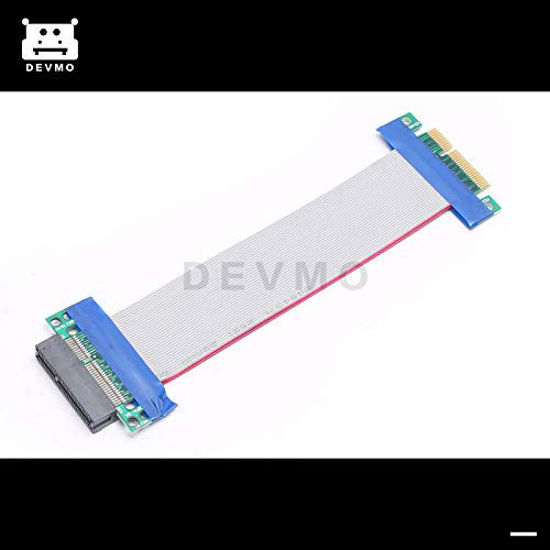 Picture of DEVMO PCI-Express 4X Riser Cable Premium PCI-E Port Extension Extender Card 19CM