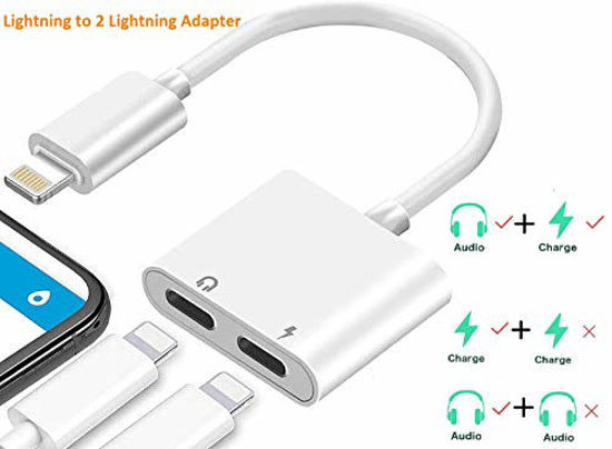 GetUSCart 2 Pack iPhone Headphones Adapter and Splitter Apple