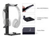 Picture of Geekdigg Gaming Headset Headphone Stand Holder with Cable Organizer & Cellphone Stand - Black
