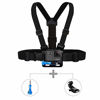 Picture of MiPremium Chest Mount Harness Compatible with GoPro Hero 9 8 7 6 5 4 3 3+ 2 Fusion Session Black Silver & AKASO EK7000 Sjcam Sports Cameras Adjustable Body Strap Jhook & Aluminum Thumbscrew Accessory