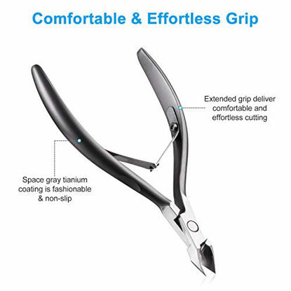 Podiatrist Toenail Clippers Ingrown or Thick Toe Nail Clippers for Men,  Toenail Cutters Nipper Precision Diabetic Pedicure Tool Curved Edge, opove  X5