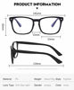 Picture of Blue Light Blocking Glasses,Square Nerd Eyeglasses Frame Anti Blue Ray Computer Game Glasses Anti Eyestrain & UV(5Pcs) (Leopard/Blue/White/Tortoiseshell/Pink)