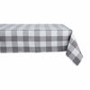 Picture of DII Buffalo Check Collection Classic Tabletop, Tablecloth, 60x120, Gray & White