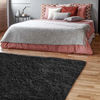 Picture of Ophanie Ultra Soft Fluffy Area Rugs for Living Room, Luxury Shag Rug Faux Fur Non-Slip Floor Carpet for Bedroom, Kids Room, Baby Room, Girls Room, and Nursery - Modern Home Decor, 4x5.3 Feet Black