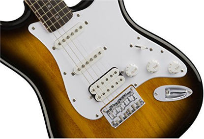 Picture of Squier by Fender Bullet Stratocaster Beginner Hard Tail Electric Guitar - HSS - Brown Sunburst