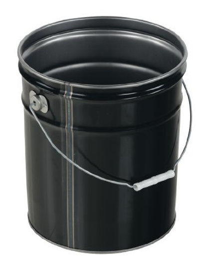 Picture of Vestil PAIL-STL-RI Steel Open Head Pail with Handle, 5 gallon Capacity, Black