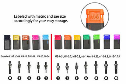 Picture of RZX 16" RIVET NUT TOOL Hand Blind Riveter ,RIVNUT Riveting Tools with Nut Setting System totally 12mandrels M3 M4 M5,m6,m8,m10 M12, 10-24, 1/4-20 , 5/16-18,3/8-16 ,1/2-13 +115PCS Rivets Nuts 