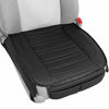 Picture of Motor Trend Black Universal Car Seat Cushions, Front Seat 2-Pack - Padded Luxury Cover with Non-Slip Bottom & Storage Pockets, Faux Leather Cushion Cover for Car Truck Van and SUV