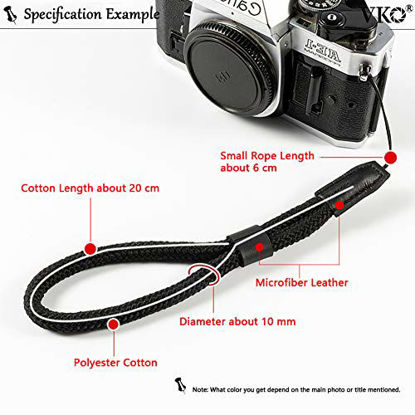 Picture of VKO Cotton Soft Camera Wrist Strap Compatible with Sony RX100 RX100II RX100III RX100IV RX100V RX100VI G5XII G7X G7XII G7XIII G9X G9XII GR GRII Hand Strap Grey