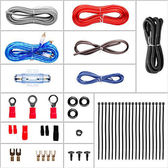 Picture of Sound Storm AKS8 8 Gauge Car Audio Amplifier Amp Complete Kit Wiring Installation with Install Wire Cables and RCA Interconnect