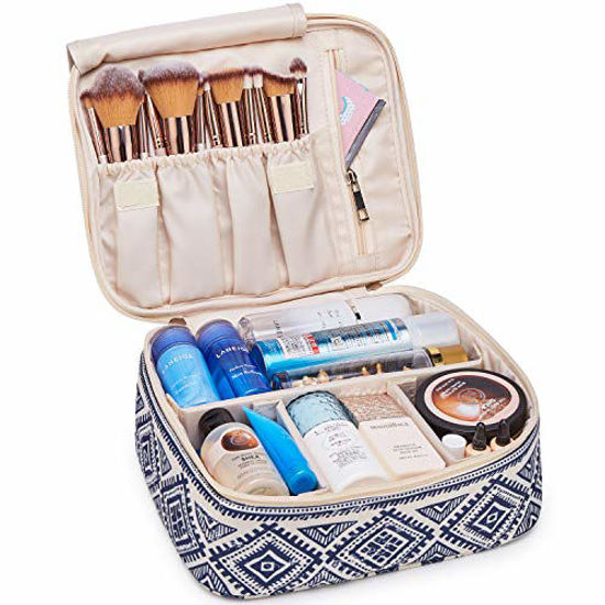 Travel makeup bag large cosmetic bag make online up case organizer for women and girls