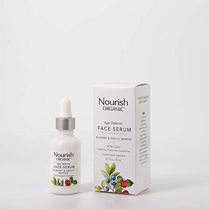 Picture of Nourish Organic | Age Defense Face Serum | GMO-Free, Cruelty Free, Fragrance Free (0.7oz)