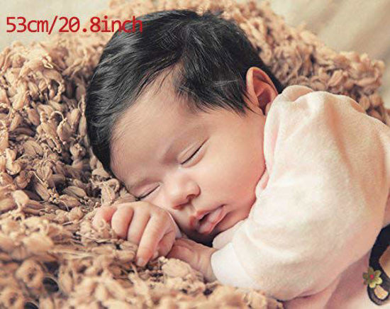 Picture of Hand Crochet Round Blanket with Fringe Newborn Photography Props