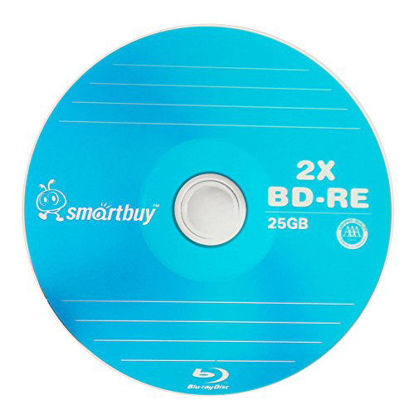 Picture of 30 Pack Smartbuy 2X 25GB Blue Blu-ray BD-RE Rewritable Logo Blank Bluray Disc