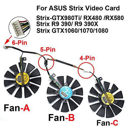 Picture of inRobert PLD09210S12HH Cooling Fan for ASUS Strix R9 390X 390 RX 480 RX 580 GTX 980 Ti 1060 1070 1080 Gaming Graphic Card (Fan-A(6pin))