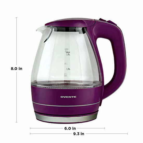 Comfee 1 7L Stainless Steel Electric Tea Kettle, BPA Free Hot Water Boiler,  Cordless with LED Light, 