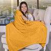 Picture of GREEN ORANGE Fleece Blanket King Size - 108x90, Lightweight, Mustard Yellow - Soft, Plush, Fluffy, Warm, Cozy - Perfect Throw for Couch, Bed, Sofa