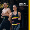 Picture of Sweet Sweat Waist Trimmer for Men & Women Black/Yellow (Small) | Premium Waist Trainer Sauna Suit, Includes Sample of Sweet Sweat Gel!