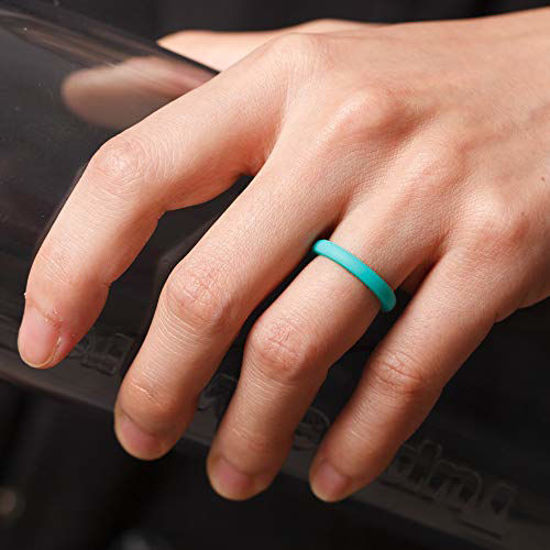 Women's stackable hot sale silicone rings