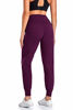 Picture of Oalka Women's Joggers High Waist Yoga Pockets Sweatpants Sport Workout Pants Cassis XS