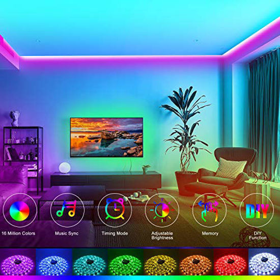 Colored LED Light Strips, Living Room Lighting