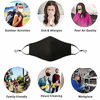 Picture of 3 Pcs Adult Unisex Reusable Washable Adjustable Face Protection with Filter Pocket and Nose Wire Black Breathable Cotton Dust Cloth with 10Pcs Replacement Carbon Filters for Man and Women