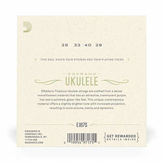 Picture of D'Addario EJ87S Titanium Ukulele Strings, Soprano