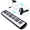 Picture of Eastar 37 Key Melodica Instrument with Mouthpiece Air Piano Keyboard,Carrying Bag Black