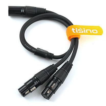 tisino Female XLR to 1/4 (6.35mm) TS Mono Jack Unbalanced Microphone Cable  Mic Cord for Dynamic Microphone - 6.6 FT/2 Meters