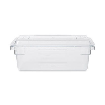 Picture of Rubbermaid Commercial Products Food Storage Box Lid for 2, 3.5, and 5 Gallon Sizes, Clear (FG331000CLR)