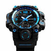 Picture of Mens Digital Watches 50M Waterproof Outdoor Sport Watch Military Multifunction Casual Dual Display Stopwatch Wrist Watch Blue Black