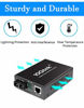 Picture of Gigabit Singlemode Fiber Media Converter, 1000M Dual SC to 10/100/1000M RJ45, Built-in Singlemode Module, 1310-nm, SMF, up to 20KM