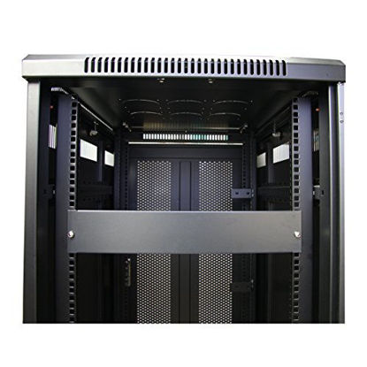 Picture of StarTech.com 2U Blanking Panel - Steel Rack Mount Filler Panel - for 19in Server Rack Enclosure or Cabinet - Black Rack Panel (BLANKB2)