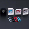 Picture of ThreeBulls 120Pcs Clear Rubber O-Ring Switch Dampeners Keycap White for Cherry MX Key Switch Keyboards Dampers