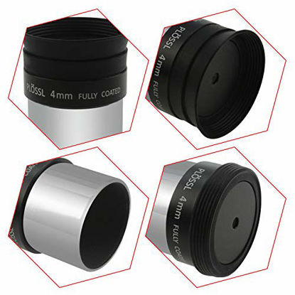 Picture of Astromania 1.25" 4mm Plossl Telescope Eyepiece - 4-Element Plossl Design - Threaded for Standard 1.25inch Astronomy Filters