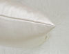 Picture of Aiking Home Solid Faux Silk Decorative Pillow Cover, Zipper Closure, 18 by 18 Inches, Ivory