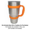 Picture of F-32 Handle - 19 COLORS - Available For 30oz or 20oz YETI, RTIC (PREVIOUS DESIGN), OZARK TRAIL, BEAST Rambler & More Tumbler Mug - BPA FREE (30OZ, ELECTRIC PEACH (NEON))