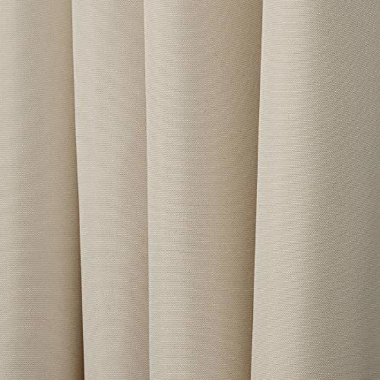 Picture of Exclusive Home Curtains Indoor/Outdoor Solid Cabana Grommet Top Curtain Panel Pair, 54x84, Natural