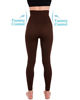 Picture of Homma Activewear Thick High Waist Tummy Compression Slimming Body Leggings Pant (X-Large, Brown)