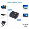 Picture of HDMI to AV Converter, HDMI to RCA,HDMI to AV, 1080P HDMI to 3RCA CVBS AV Composite Video Audio Converter Adapter Supports PAL/NTSC with USB Charge Cable for PC Laptop HDTV DVD (HDMI to AV, Black)