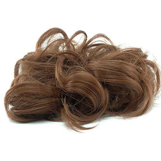 Picture of Hair Bun Extensions Wavy Curly Messy Donut Chignons Hair Piece Wig Hairpiece