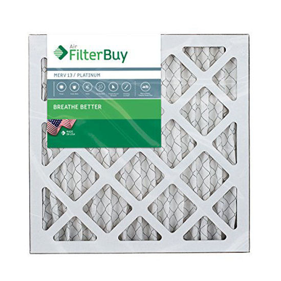 Picture of FilterBuy 14x14x1 MERV 13 Pleated AC Furnace Air Filter, (Pack of 6 Filters), 14x14x1 - Platinum