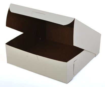 Picture of Southern Champion Tray 0933 Premium Clay Coated Kraft Paperboard White Non-Window Lock Corner Bakery Box, 8" Length x 8" Width x 2-1/2" Height (Case of 250)