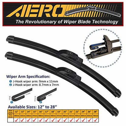 Picture of AERO 28" + 16" OEM Quality All Season Beam Windshield Wiper Blades (Set of 2)