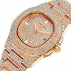 Picture of Luxury Mens/Womens Unisex Crystal Watch Bling Iced-Out Watch Oblong Silver/Gold Wristwatch Fashion Diamond Quartz Analog Watch with Stainless Steel Bracelet