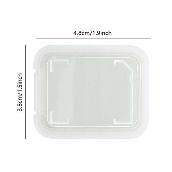 Picture of 20 Pcs Plastic Memory Card Storage Case Compatible with SD MMC/SDHC PRO Duo White