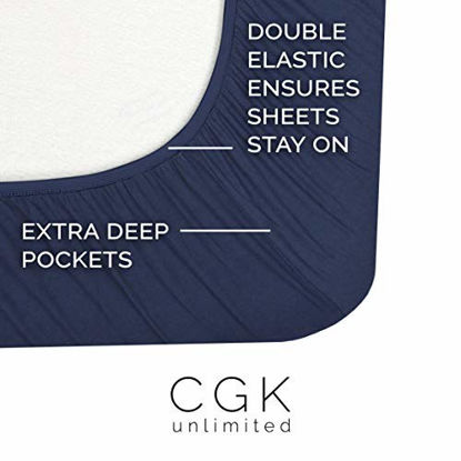 CGK Unlimited - Queen Size Sheet Set - 6 Piece Set - Hotel Luxury Bed Sheets - Extra Soft - Deep Pockets - Easy Fit - Breathable & Cooling Sheets 